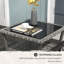 Table d'appoint en rotin, table de bout d'extérieur avec tablette de rangement, cadre carré en aluminium, table basse avec plateau en verre trempé-457457962