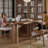 Walnut Half-circle Solid Wood desks-108057903