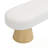Oval Boucle Upholstered Bench with sturdy wooden legs-904923771