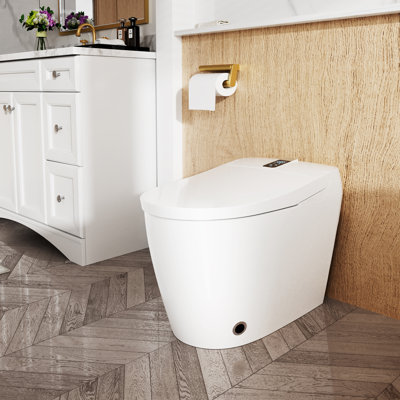 BirchLn Heated Seat Smart Toilet with Concealed Tank, Auto Flush, Automatic Lid, Bidet Wash and Air Dryer