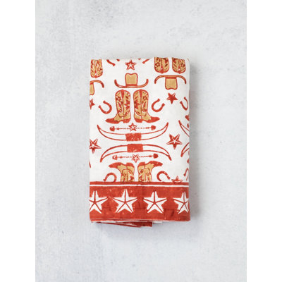 Table Throw (Ivory) - Cowgirl, Terracotta