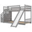 Lit superposé simple au-dessus de simple avec glissière convertible et escalier-24136670