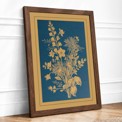 Golden Study Botanical - Framed Print