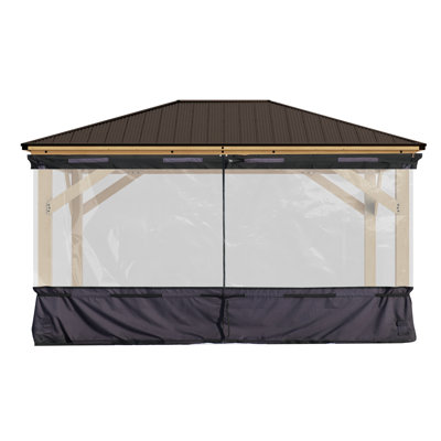 Yardistry 12' X 16' Meridian Gazebo Winter Cover – Heavy-duty Pvc Enclosure For Seasonal Protection And Weather Resistance