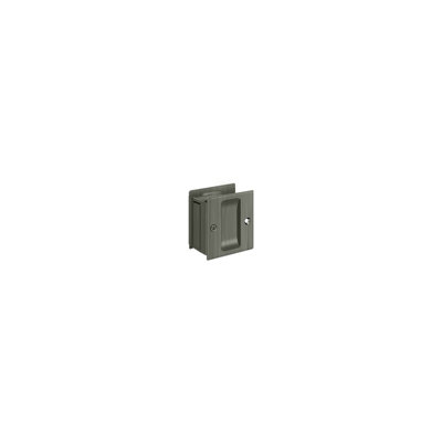 Deltana SDP25U15A Pocket Lock, 2-1/2" x 2-3/4" Passage in Antique Nickel