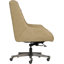 Fauteuil de direction en cuir beige Bennet