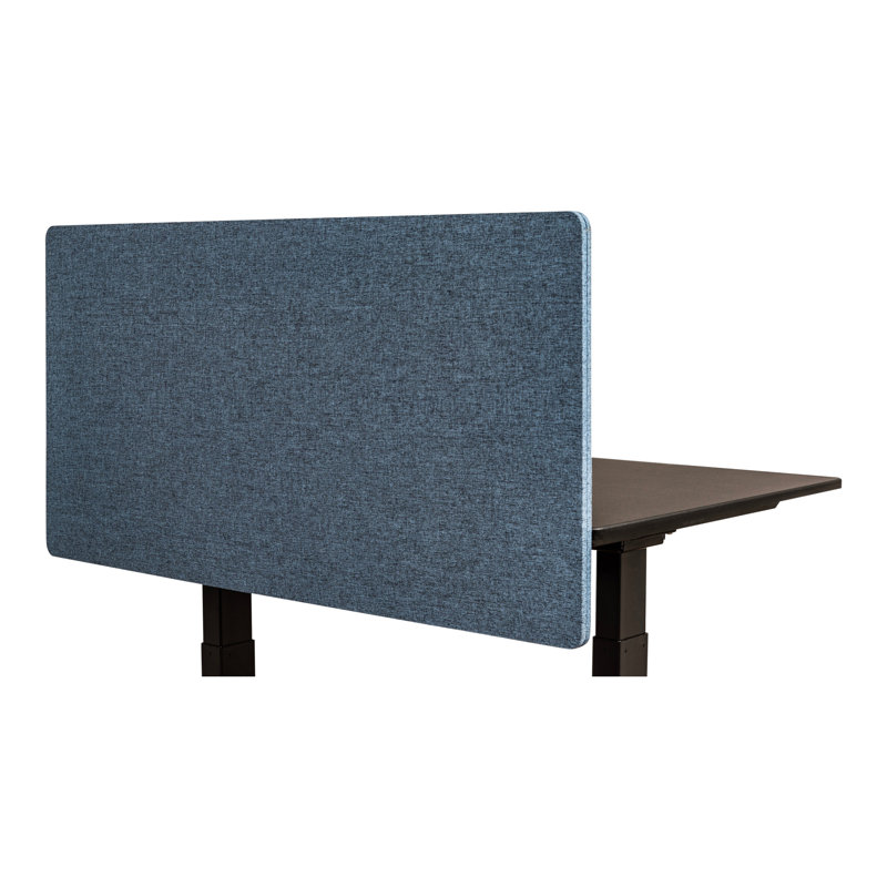 Ash Gray Acoustic Desk Divider with Clamp-on Design
