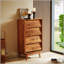 La commode double à 4 tiroirs présente un style rétro et un design biseauté-400638393