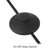 Modern Arc Floor Lamp With Adjustable LED Light Rings - Matte Black Metal Construction For Living Room, Bedroom, Or Office