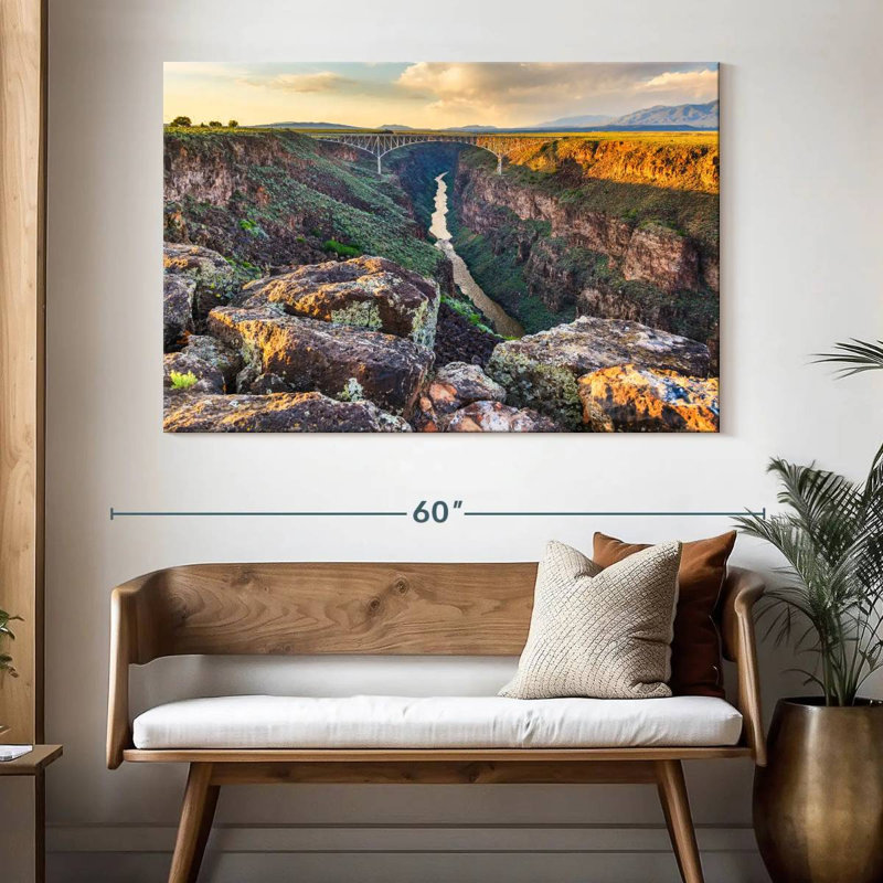 Pont Alvord Rio Grande Gorge, H 34 po x l 51 po