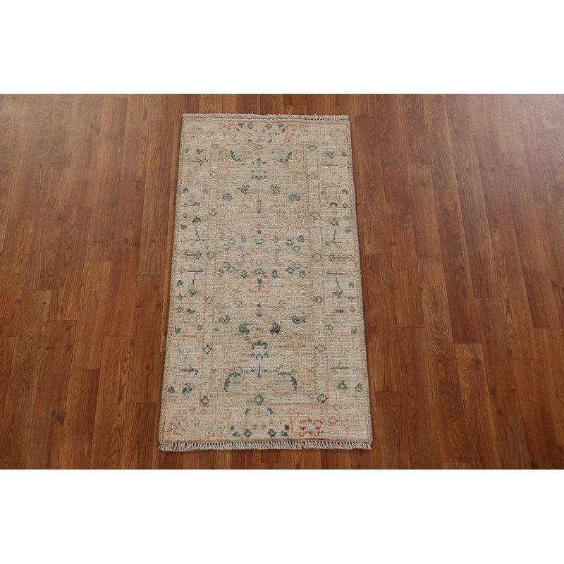 Tapis turc Oushak en laine noué à la main 2X4