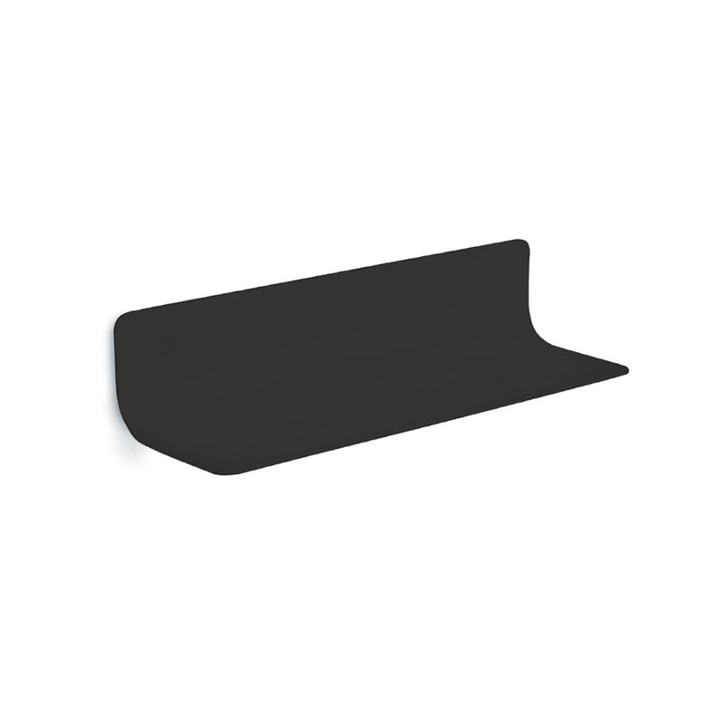Curva Metal Accent Shelf, Matte Black, 4.3" H x 25.2" W x 5.9" D