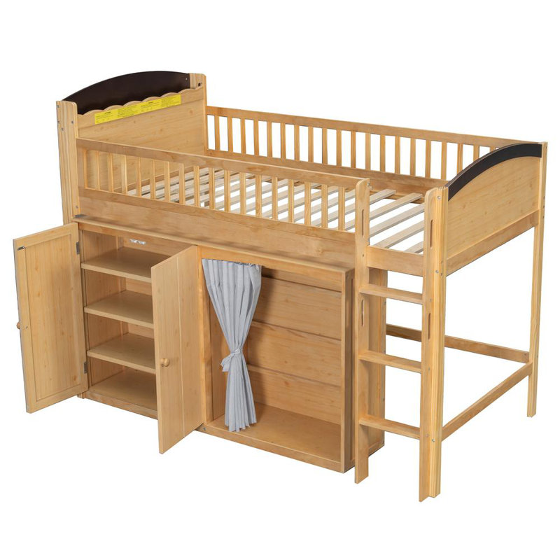 Twin Size Loft Bed, Wood
