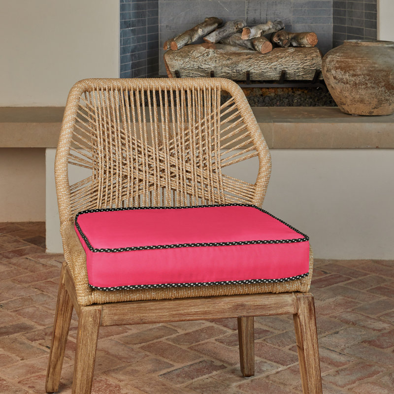 Sunbrella Outdoor 3'' Barstool Chair Pad, Canvas Macaw Sunbrella® Canvas, 20 W x 20 D