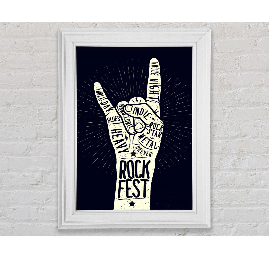 Rock Fest Gerahmter Druck