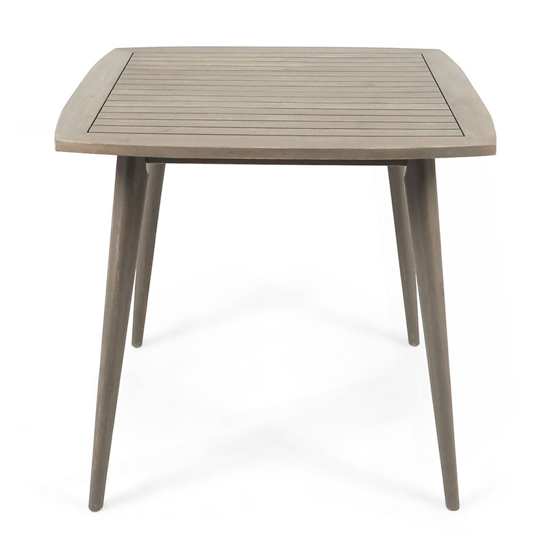 Outdoor Square Acacia Wood Table With Straight Legs