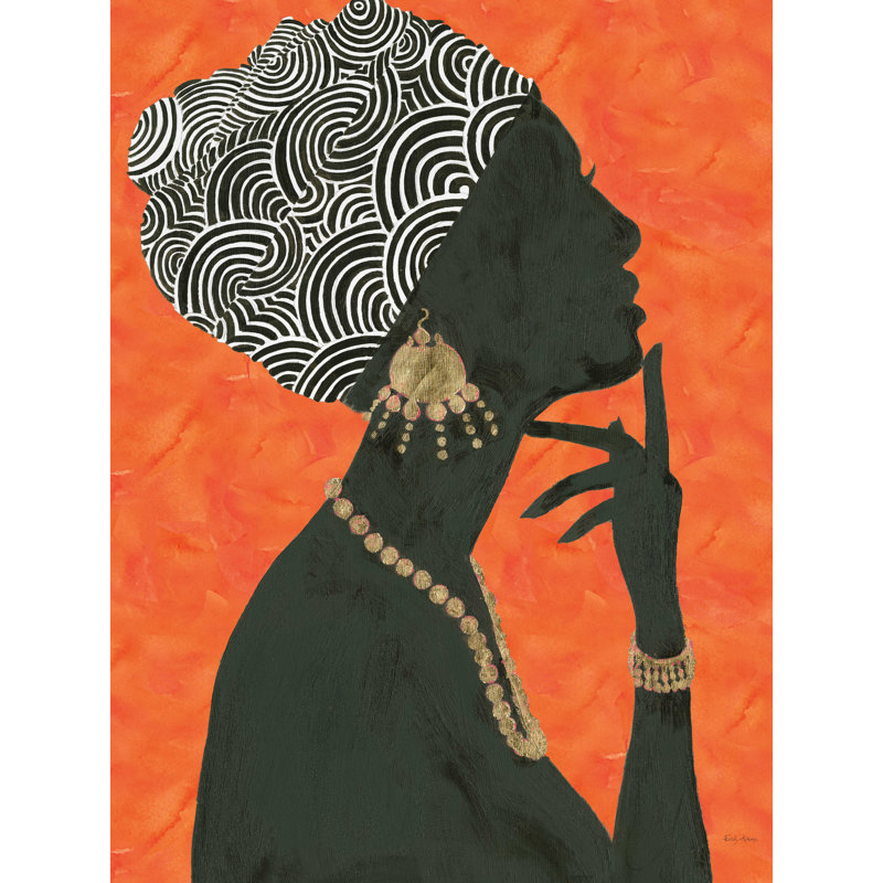 " Graceful Majesty I Orange Crop " by Emily Adams, 48" H x 36" W