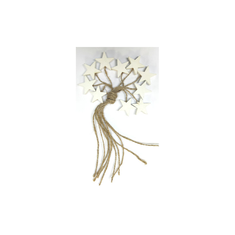 Figurine suspendue petite étoile en bois