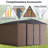 10' X 10' Metal Storage Shed For Ourdoor, Steel Yard Shed  With Design Of Lockable Doors, Utility And Tool Storage For Garden, Backyard, Patio, Outside Use-121499161-121499162