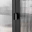 Natinal Tall Boy Metal & Fluted Glass Display Cabinet - Sleek Modern Design