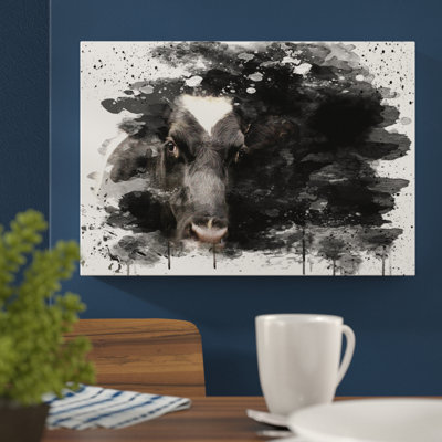 Black and White Cow - Wall Art