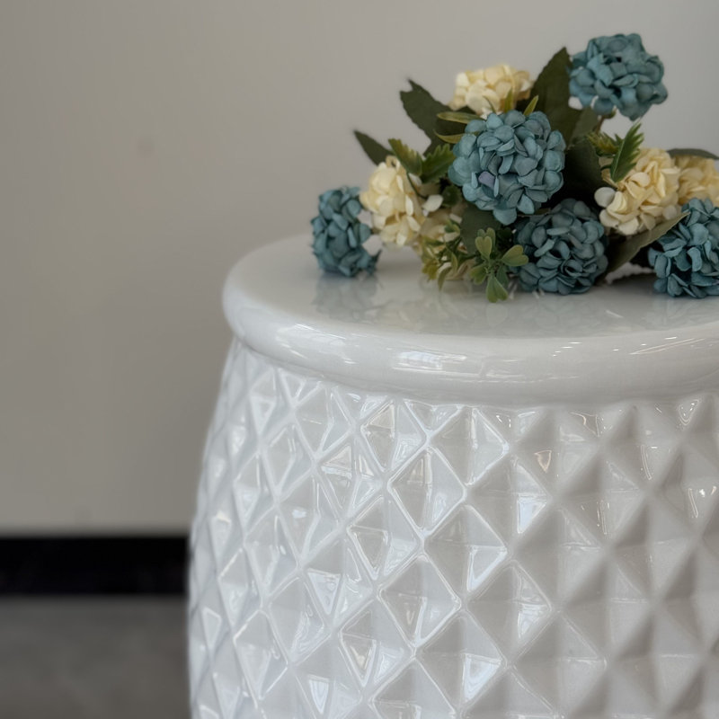 Tabouret de jardin en céramique 17,25 "H
