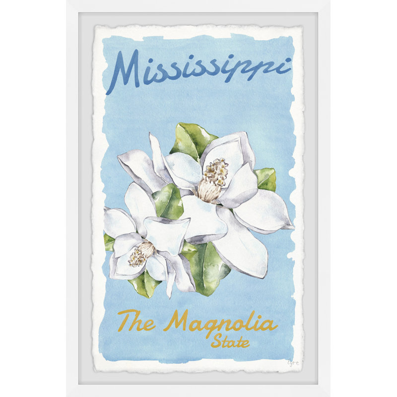 «The Magnolia State» par Eyre Tarney - Cadre photo, publicité sur papier, H 36 po x l 24 po x 1,5 po