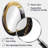 Waves Of Midnight Passion Abstract Black & Gold - Abstract Oval Decorative Mirror On Metal-560090082