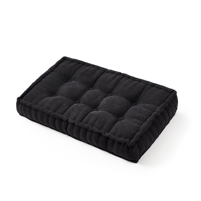 Coussin de sol Rainha, Noir