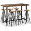 Aerial 6 -Person Solid Wood Dining Set-897521019