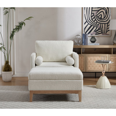Fauteuil d'appoint rembourré l 35,41 po avec repose-pieds