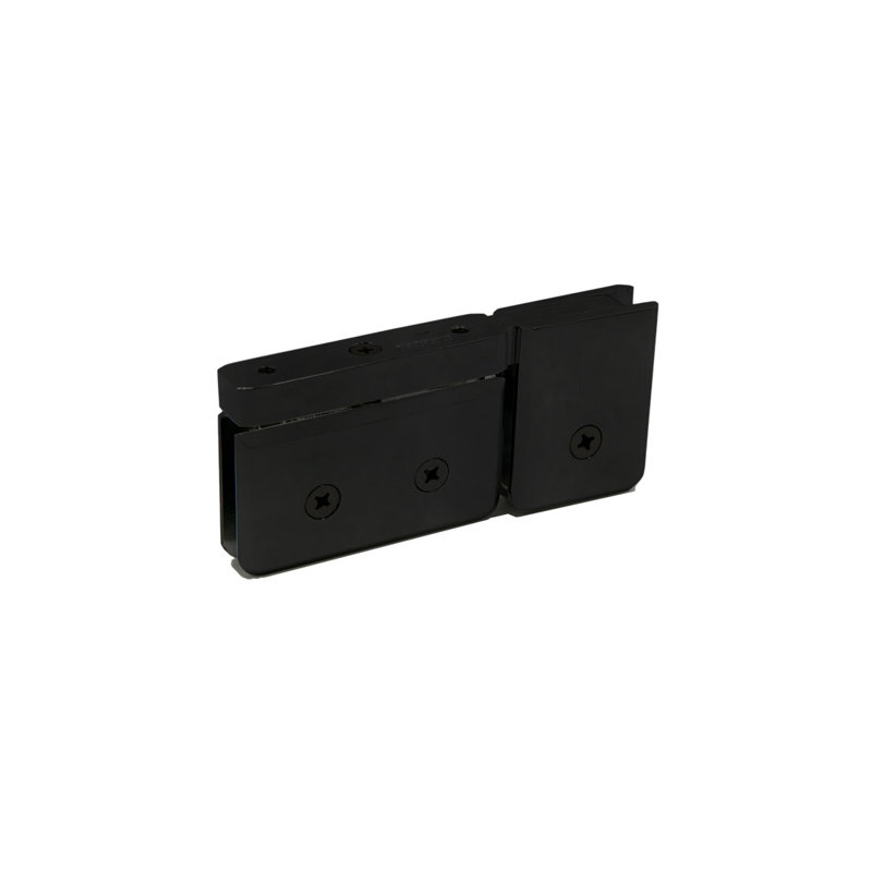 FHC Pat07MB Patriot à fixation supérieure / inférieure avec pince en U pour verre 3/8 po - noir mat, Noir mat