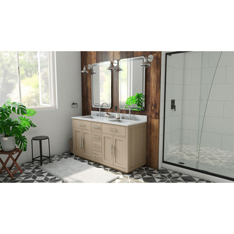 Dexterity 60" Double Bathroom Vanity Set, Light Sage
