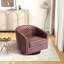 75.2Cm Wide Tufted Swivel Barrel Chair-1989487592