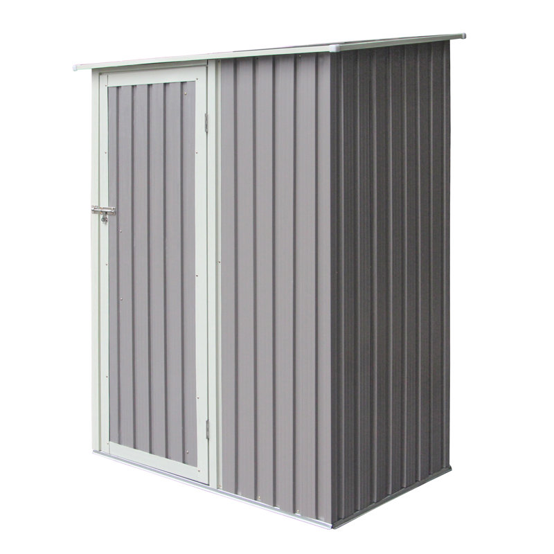 Rowlinson Trentvale 5X3 Metal Pent Shed, Light Grey