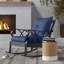 Chaise berçante d'extérieur en osier avec coussins rembourrés Outsunny-138159625