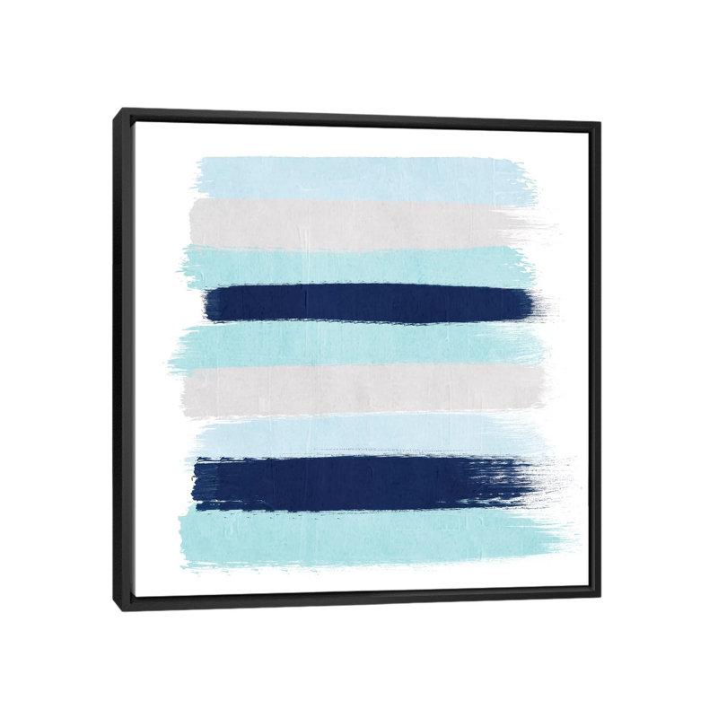 « riley rayures », reproduction sur toile, H 37 po x l 37 po x P 1,5 po, Toile avec cadre noir