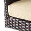 Fauteuil pivotant multi avec cadre en fer et coussin d'extérieur beige