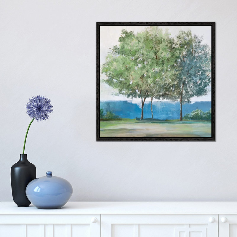 Fall Breeze Through by Isabelle Z - Painting on Canvas, 45.72 cm H x 45.72 cm W, Black Framed