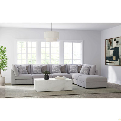6-Piece Upholstered Sectional Sofa