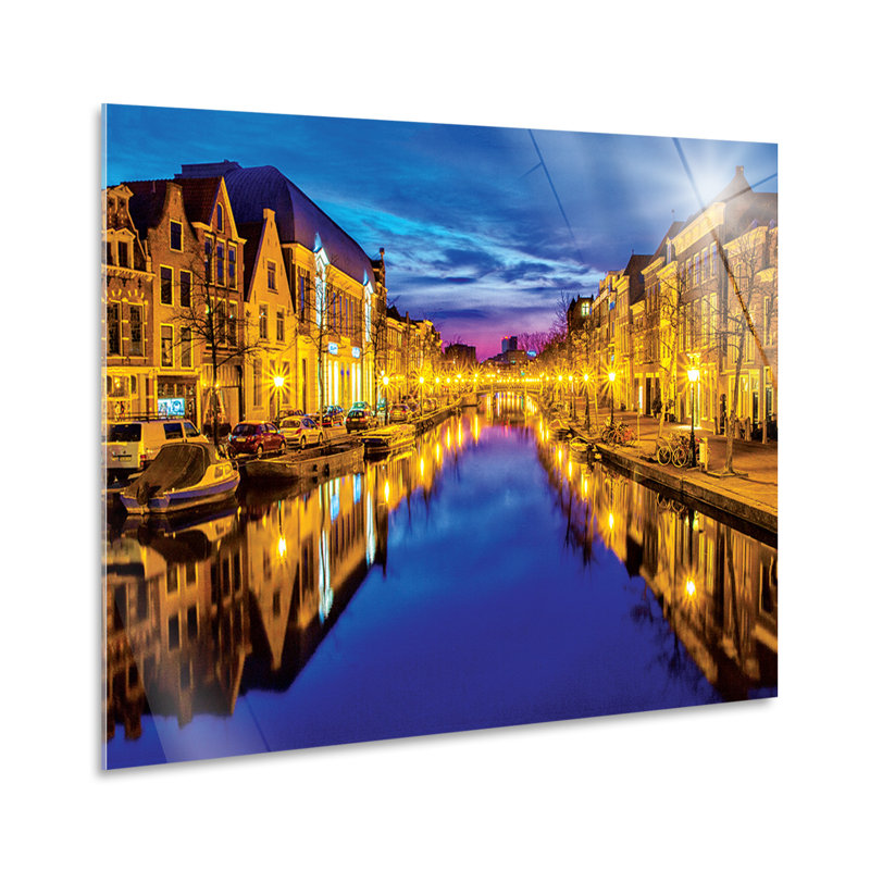 Amsterdam on the River by Giallobus - Unframed Photograph, 65cm H x 95cm W
