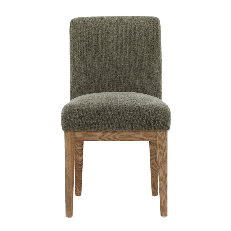 Weilan Polyester Upholstered Dining Chair, Olive, Olive