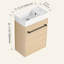 Meuble-lavabo mural 16 po avec lavabo en céramique et porte d'armoire à fermeture en douceur, pour petite salle de bain