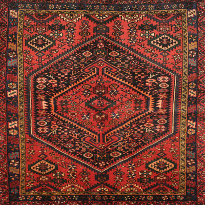 Tapis traditionnel rouge / noir Wishek