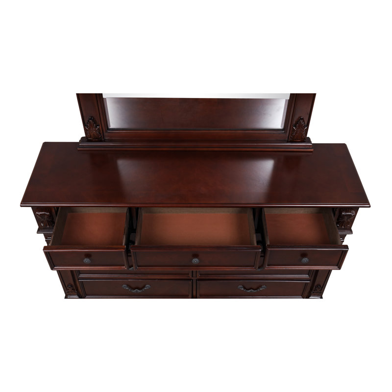 Commode 9 tiroirs Lyndon G09400-D, cerise