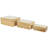 Chrysoula Mango Wood Handmade Whitewashed Storage Scroll Decorative Brown Box with Gold Accents Set