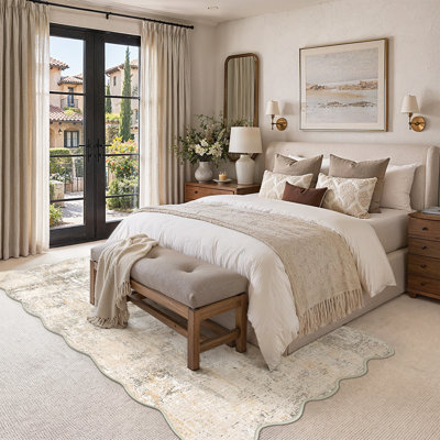 Tapis moderne lavable abstrait