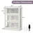  3-Tiers Display Cabinet With Acrylic Glass Doors,White-1853594575