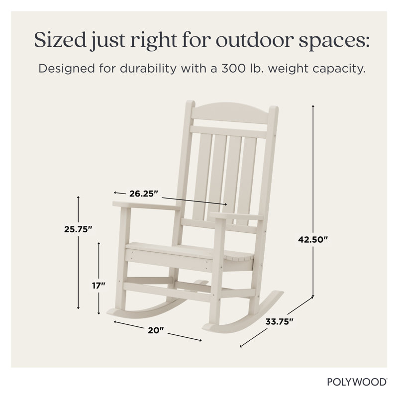POLYWOOD Rocker Rocking Chair, Sand