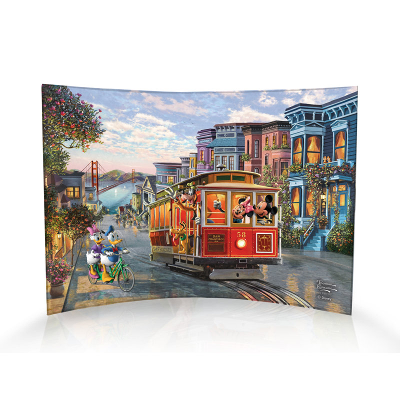 Impression sur acrylique incurvée Disney (Mickey et Minnie à San Francisco)